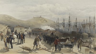 The Railway at Balaklava looking South by William Crimea Simpson